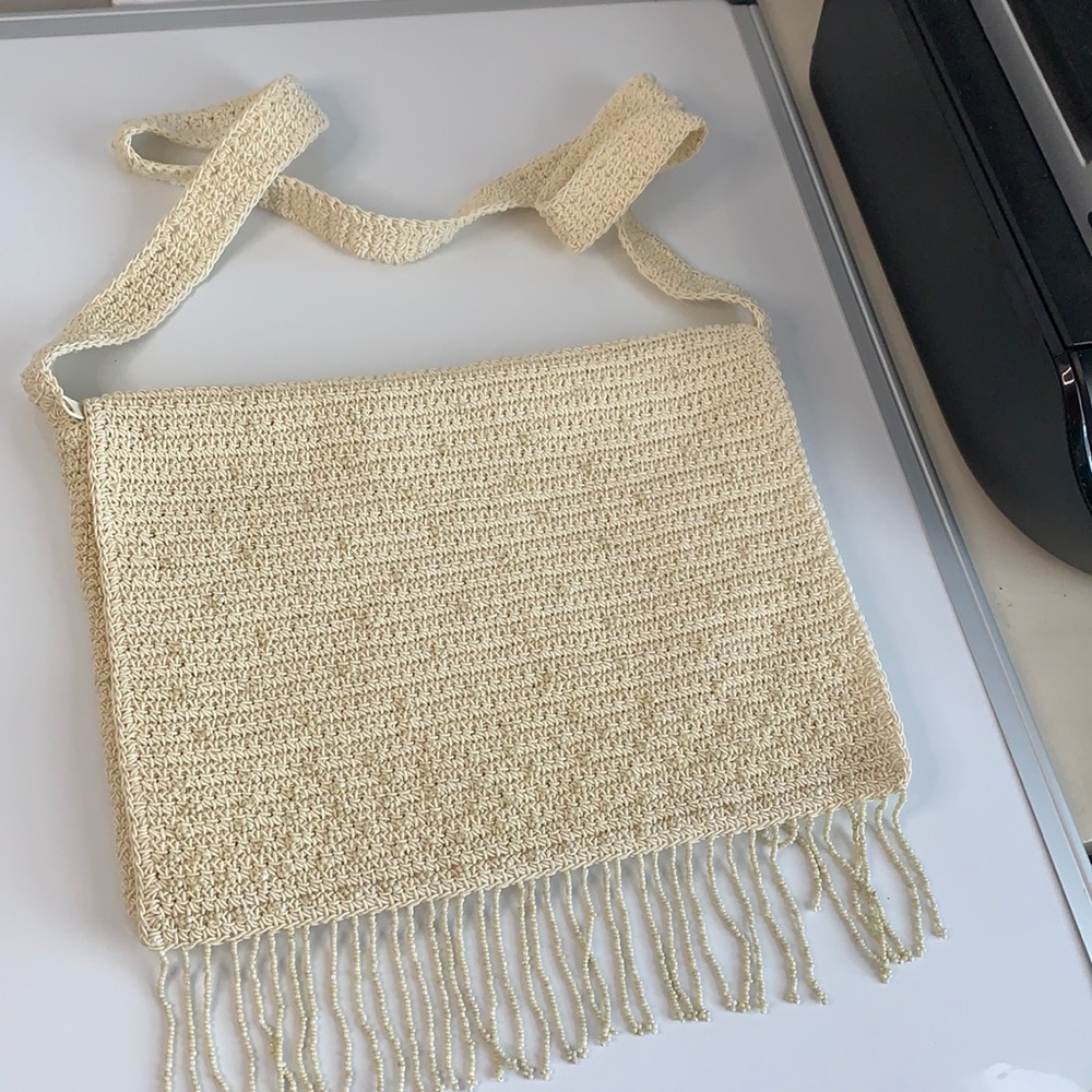 Carlo D’Santi Cream Color Beaded Purse